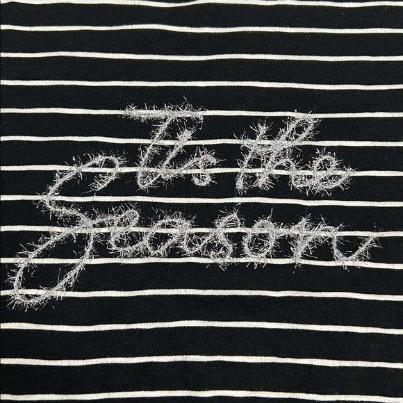 Talbots Women  Black and White Striped Top NEW Size 2X - Picture 9 of 16